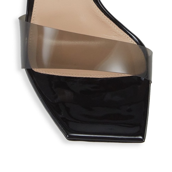 GIANVITO ROSSI "Glass + Vernice" Sandals SZ 6 Black - Picture 4 of 7